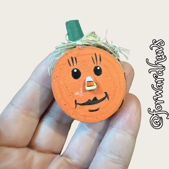 Bundle Sale 3 for $15 | Hand Crafted Pumpkin Brooch - Picture 7 of 8